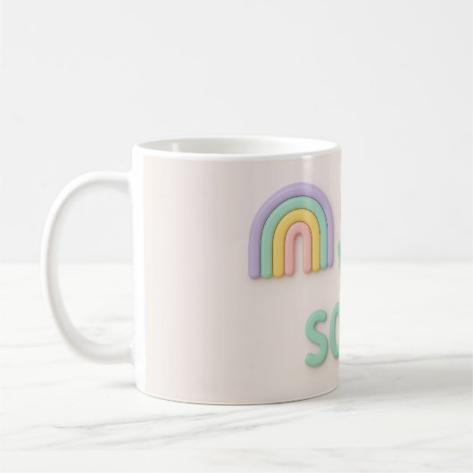 Ein Jahr nüchternes Geschenk LGBT Regenbogen Kaffeetasse (Links)