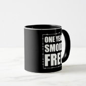 Ein Jahr rauchfreier Jahrestag Tasse (VorderseiteRechts)