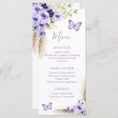 Ein Jahr Schmetterling erster Geburtstag Menükarte (Vorne/Hinten)