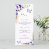 Ein Jahr Schmetterling erster Geburtstag Menükarte (Stehend Vorderseite)