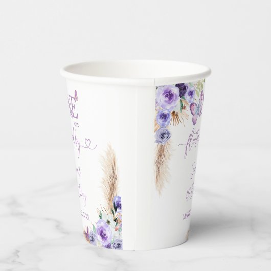 Ein Jahr Schmetterling erster Geburtstag Pappbecher (Rechts)