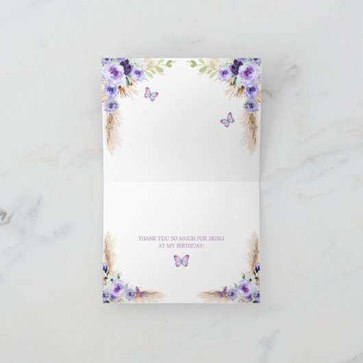 Ein Jahr Schmetterling geklappt Danke (Innenseite)