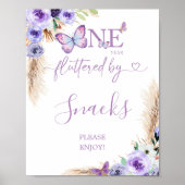 Ein Jahr Schmetterling-Schmetterlinge Erstgeburtst Poster (Vorne)