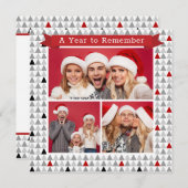 Ein Jahr, um frohe Weihnachten Moderne 3 Foto zu e (Vorne/Hinten)