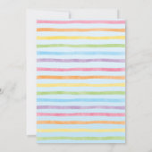 Ein Jahr voller Farben | Rainbow First Birthday Einladung (Rückseite)