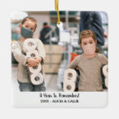Ein Jahr zu denken - Funny 2020 Weihnachten Foto Keramikornament (Vorderseite)