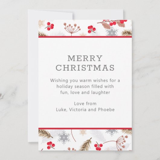 Ein Jahr zur Erinnerung an Weihnachten Fir Holly 3 (Rückseite)