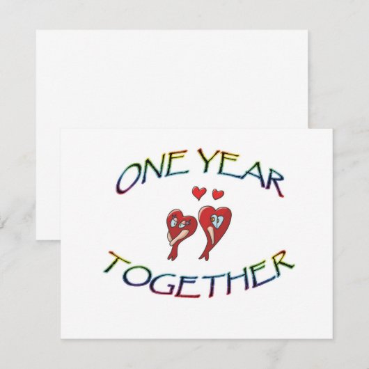 EIN JAHR ZUSAMMEN (Vorne/Hinten)