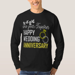 Ein Jahr zusammen glückliches erstes Jubiläum Paar T-Shirt