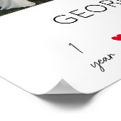 Ein Jahr zusammen Hochzeitstag 4 Foto Poster (Ecke)