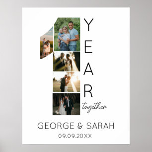 Ein Jahr Zusammen Hochzeitstag 5 Foto Poster
