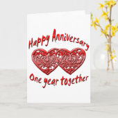 Ein Jahr zusammen Karte (Gelbe Blume)