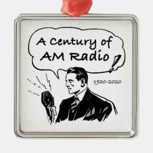 Ein Jahrhundert AM-Radio-Übertragung Silbernes Ornament