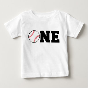 Ein jähriger Baseball-Shirt-Geburtstag Baby T-shirt