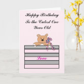 Ein jähriger Geburtstag Karte (Gelbe Blume)