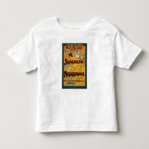 Ein japanischer Nachtigall-Theaterplakat Kleinkind T-shirt