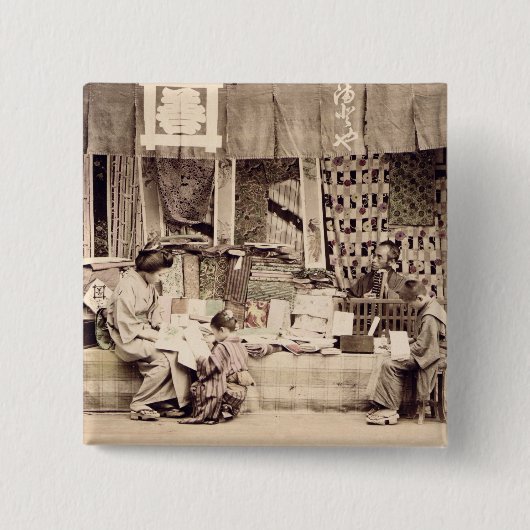 Ein japanischer Stoffspeicher, c.1890 (Hand Button (Vorderseite)