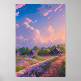 Ein japanisches Landdorf Poster