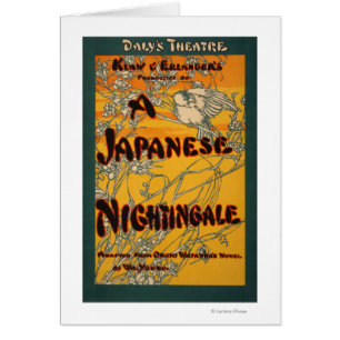 Ein japanisches Nachtigall-Theaterposter