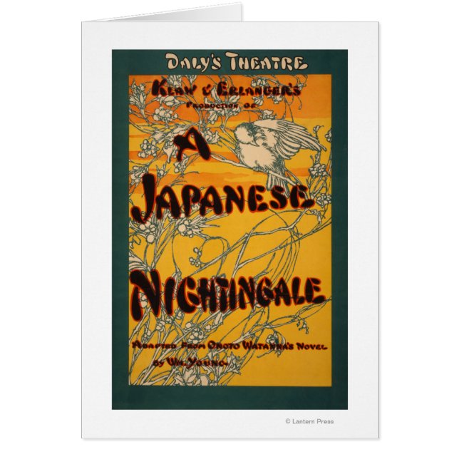 Ein japanisches Nachtigall-Theaterposter (Vorne)