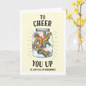 Ein Jar Regenbogen, um Sie auf Regenbogenkarten zu Karte (Gelbe Blume)