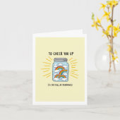 Ein Jar Regenbogen, um Sie auf Regenbogenkarten zu Karte (Gelbe Blume)