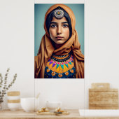 Ein jemenitisches Mädchen aus Jemen Poster (Küche)