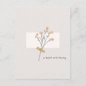 Ein jenseits aller Worte, die Blume auf eine minim Postkarte (Vorderseite)