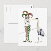 Ein Jester und ein blauer Held Postkarte (Vorne/Hinten)