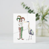 Ein Jester und ein blauer Held Postkarte (Stehend Vorderseite)