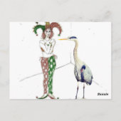 Ein Jester und ein blauer Held Postkarte (Rückseite)