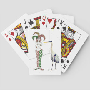 Ein Jester und ein blauer Held Spielkarten
