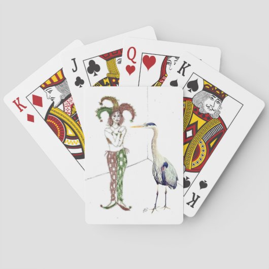 Ein Jester und ein blauer Held Spielkarten (Rückseite)