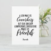 Ein Job Mathe uns Mitarbeiter, Freundschaft der Ko Einladung (Stehend Vorderseite)