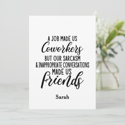 Ein Job Mathe uns Mitarbeiter, Freundschaft der Ko Einladung (Stehend Vorderseite)