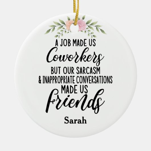 Ein Job Mathe uns Mitarbeiter, Freundschaft der Ko Keramik Ornament (Vorne)