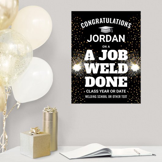 Ein Job wurde ausgeführt Abschluss Glückwunsch Sch Poster