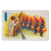 Ein Jolen Halloween-Schwarze Katzen mit Kürbiskins Magnet (Horizontal)
