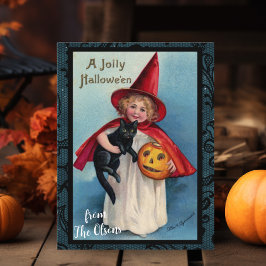 Ein Jolly Halloween Custom Vintag Postkarte