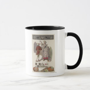 Ein Jolly Halloween-Restauration-gekleidetes Paar Tasse