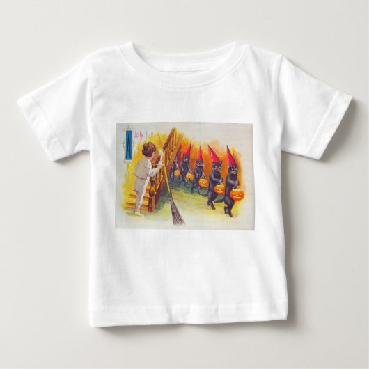 Ein Jolly Halloween (Schwarze Katzen) Baby T-shirt (Vorderseite)