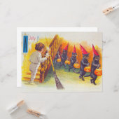 Ein Jolly Halloween (Schwarze Katzen) Karte (Vorderseite/Rückseite Beispiel)