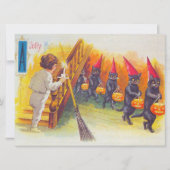 Ein Jolly Halloween (Schwarze Katzen) Karte (Vorderseite)