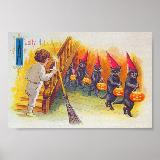 Ein Jolly Halloween (Schwarze Katzen) Poster (Vorne)