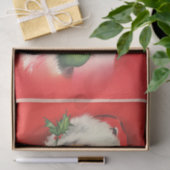 Ein Jolly Winking Santa liest seine Liste Seidenpapier (Geschenk)