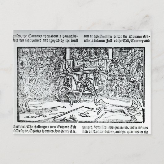 Ein Jousting-Turnier Postkarte (Vorderseite)