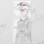 Ein Joyous-Weihnachten Jane Austen Inspiriert Menü Menükarte (Rückseite)