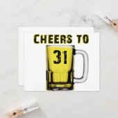 Ein Jubiläum an Dreißig Eins. Geburtstag Karte (Vorderseite/Rückseite Beispiel)