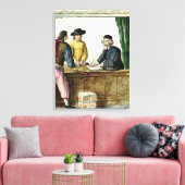 Ein jüdischer Ladenbesitzer mit zwei Kunden Leinwanddruck (Insitu (Wohnzimmer))