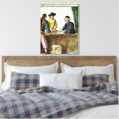 Ein jüdischer Ladenbesitzer mit zwei Kunden Leinwanddruck (Insitu (Schlafzimmer))